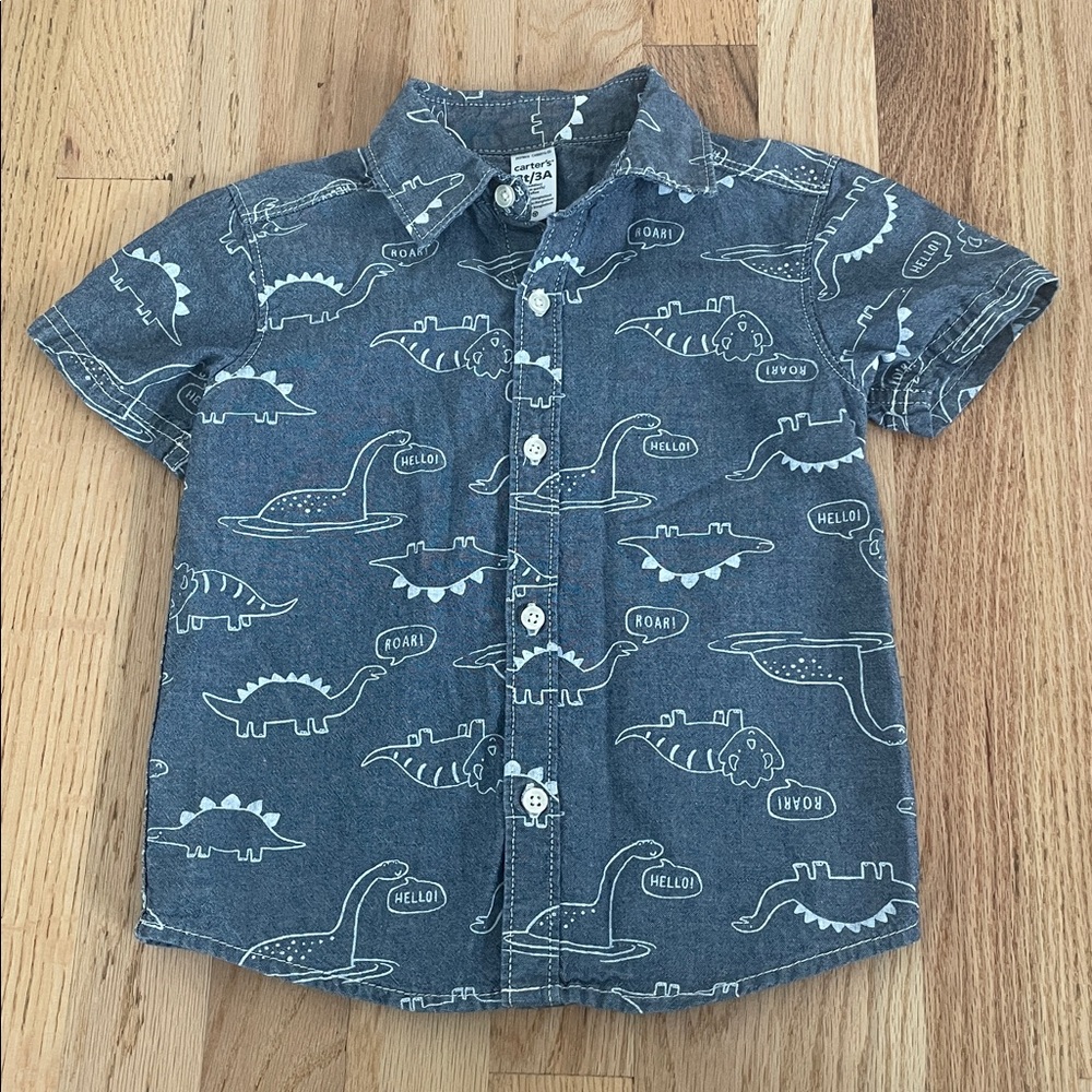 Carter’s Dinosaur Print Button-Up Shirt